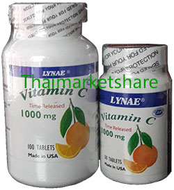 รูปภาพของ  Lynae Vitamin C Time Released 1000mg. 100เม็ด ไลเน่ วิตามินซี ไทม์-รีลิส ฟรี 30เม็ด 